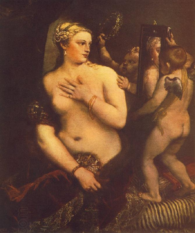 TIZIANO Vecellio Venus at her Toilet China oil painting art
